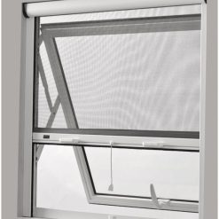 Cửa lưới chống muỗi tự cuốn màu ghi