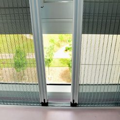 Cửa lưới chống muỗi dạng xếp màu Ghi